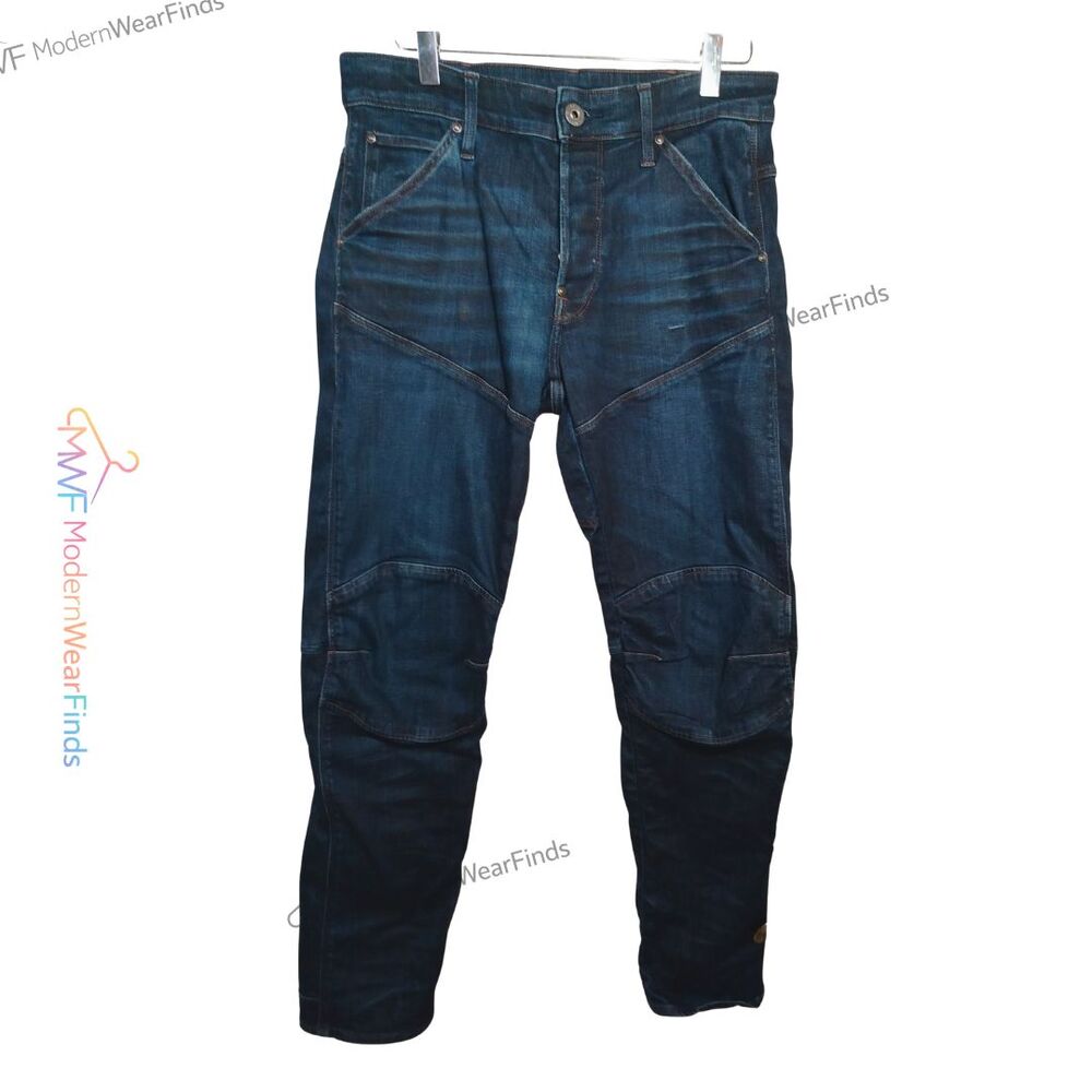 G-Star RAW Boys Jeans Size 32 Boys Dark Wash Biker Panel Denim Streetwear